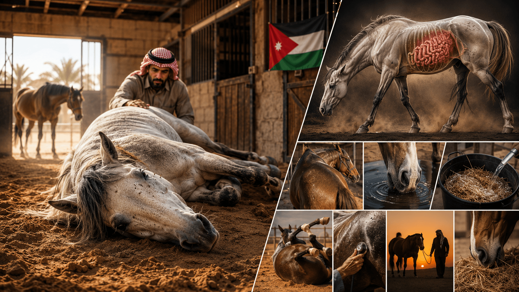 القاتل الصامت في الإسطبل: كل ما تحتاج معرفته عن مغص الخيل وكيف تقيه في الأردن